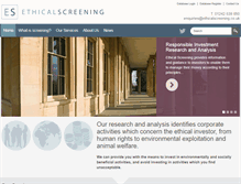 Tablet Screenshot of ethicalscreening.co.uk